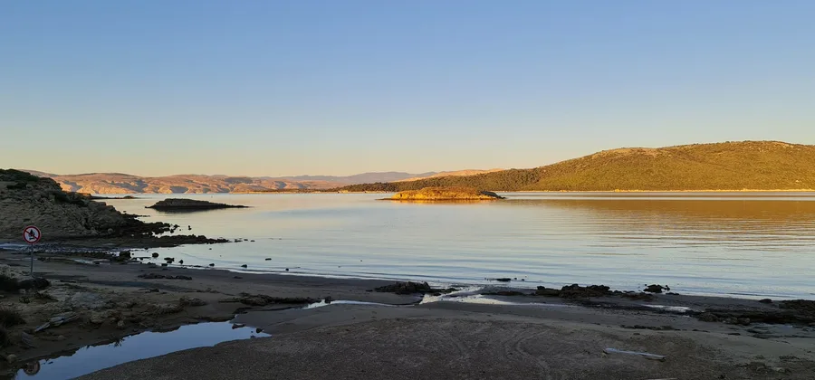 Bay in the golden evening light
