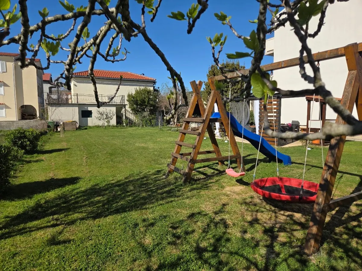 Schaukeln - Blick unter dem Feigenbaum
