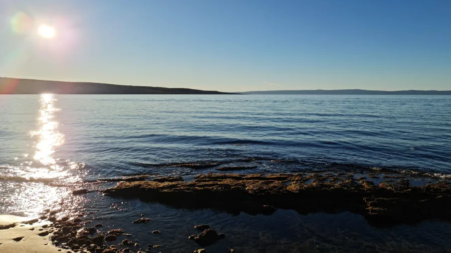 Sunlight on the sea along Lopar coast